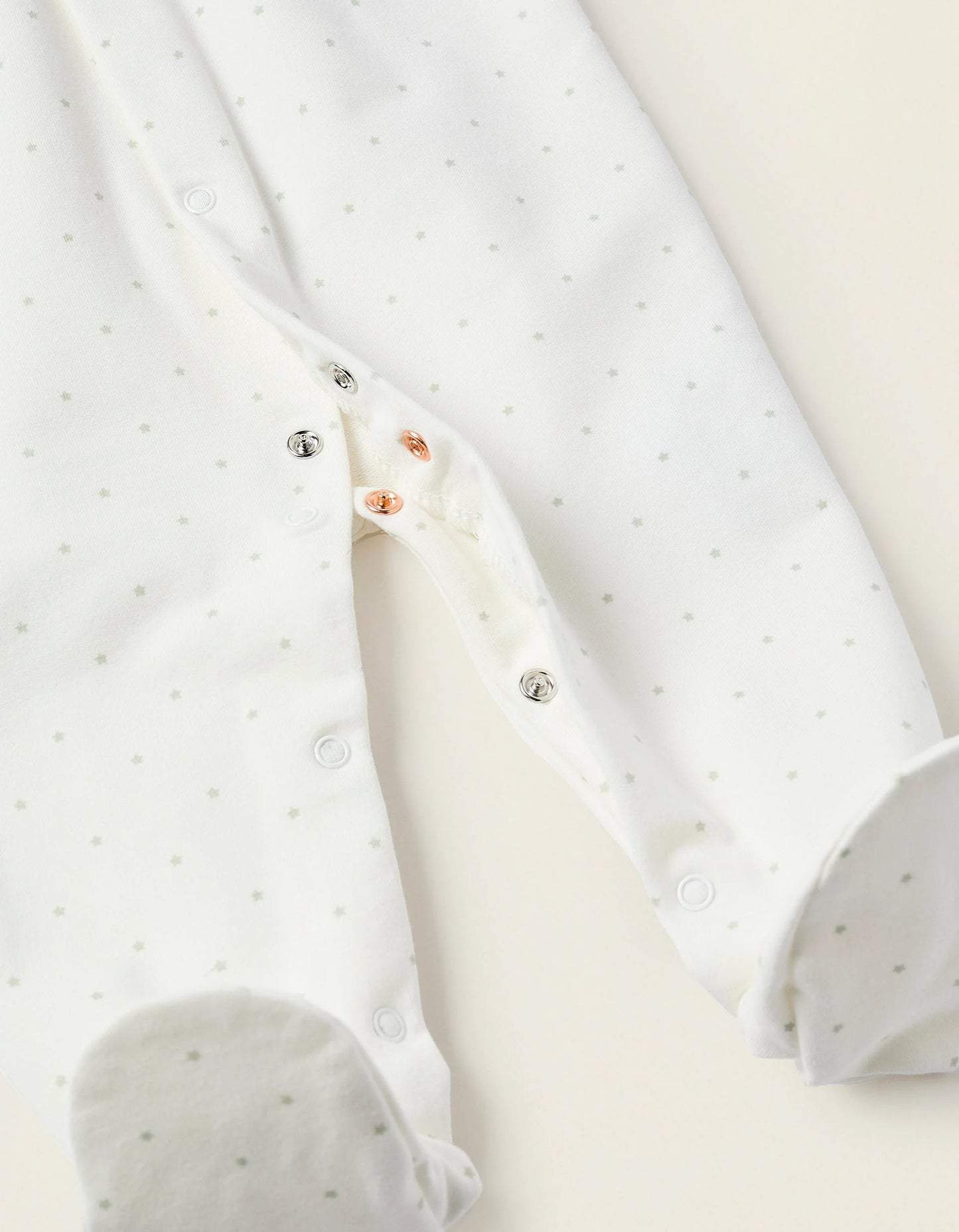 Sleepsuit with Motif for Newborn Girls, White