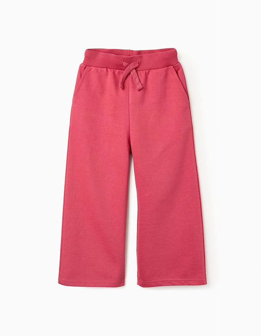 Wide Leg Joggers Trousers for Girls, Pink