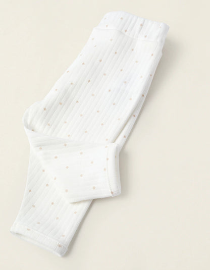 2-Piece Set Ribbed for Newborn Girls 'Peek-a-Boo', White