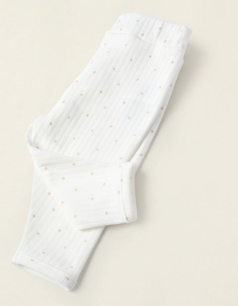 2-Piece Set Ribbed for Newborn Girls 'Peek-a-Boo', White