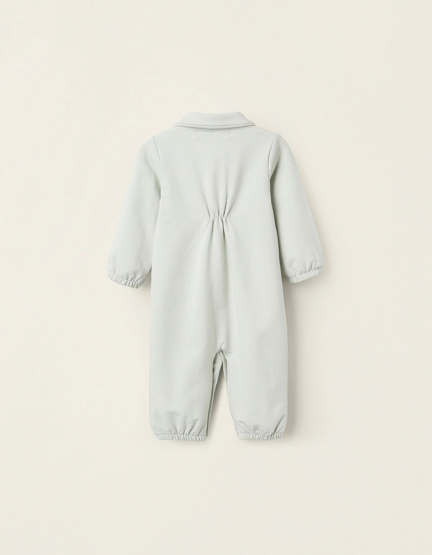 Sleepsuit with Peter Pan Collar and Embroidery for Newborns, Green