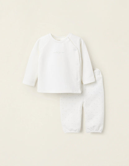 2-Piece Set for Newborn Girls 'Smile', White
