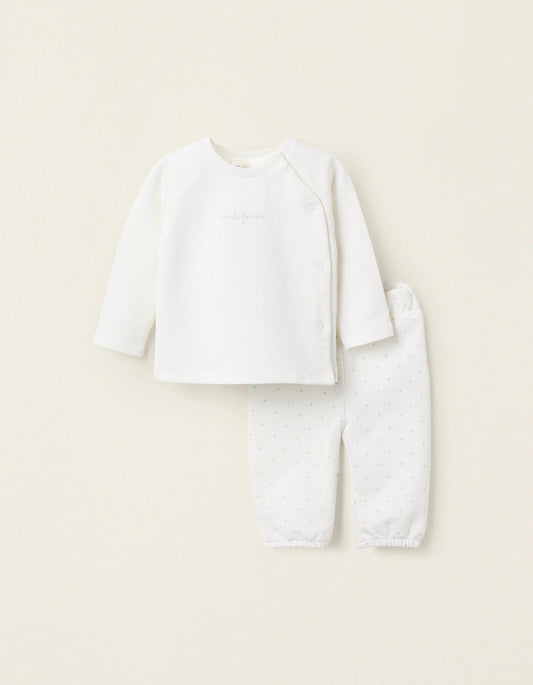 2-Piece Set for Newborn Girls 'Smile', White