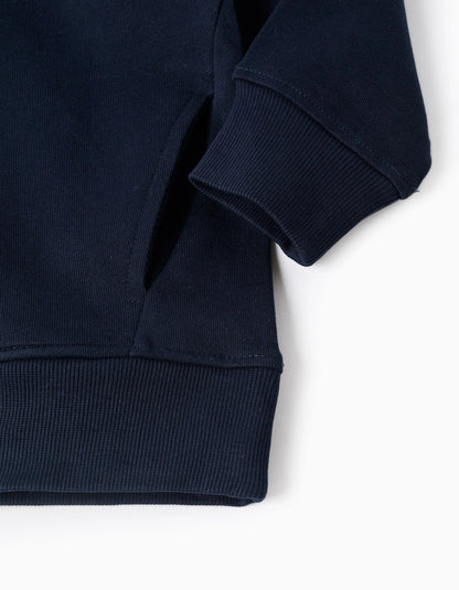 Cotton Hooded Sweatshirt for Boys '1919', Dark Blue