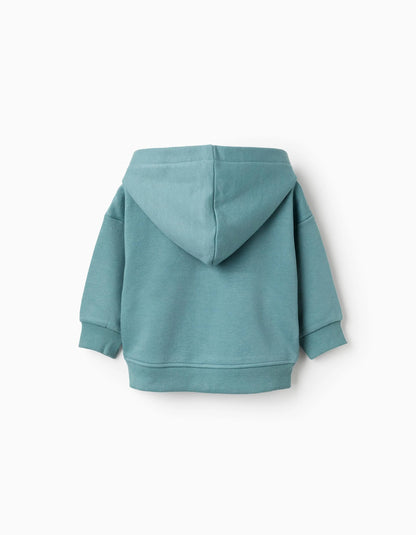 Hooded Jacket for Baby Boys 'Friends', Turquoise