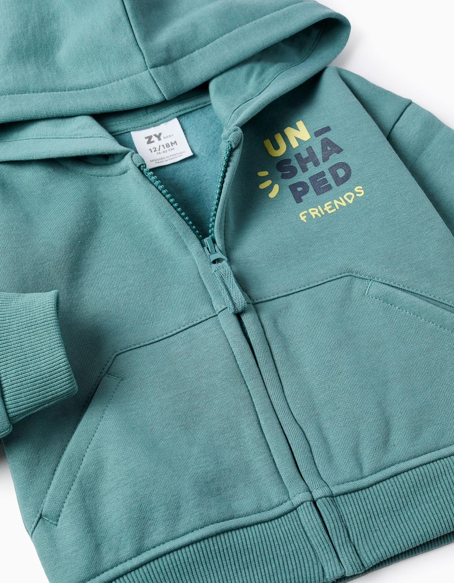 Hooded Jacket for Baby Boys 'Friends', Turquoise