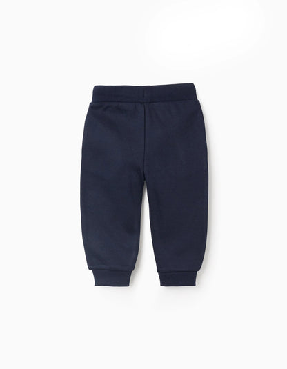 Brushed Joggers for Baby Boys 'Adventure', Dark Blue