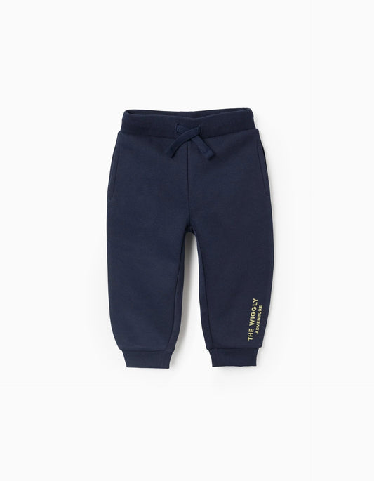 Brushed Joggers for Baby Boys 'Adventure', Dark Blue