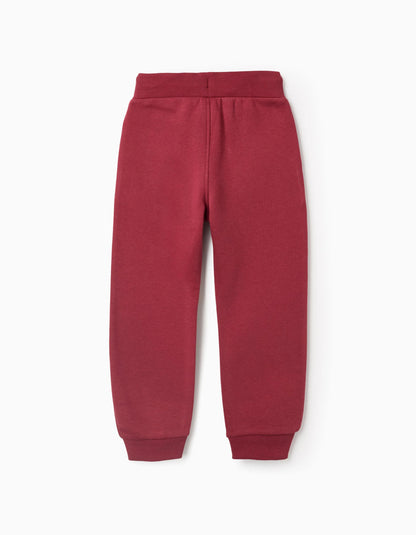 Brushed Joggers for Boys 'Stockholm', Dark Red