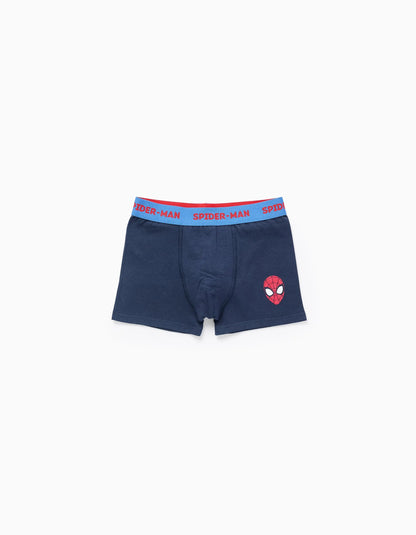 Pack of 4 Boxer Shorts for Boys 'Spiderman', Blue/White/Grey