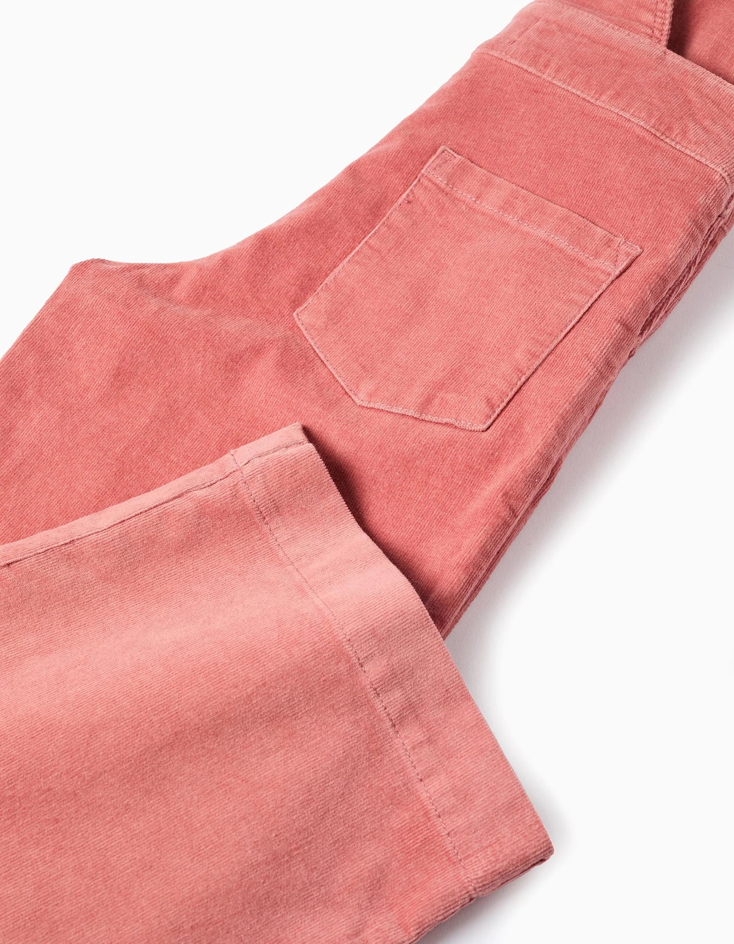 Wide Leg Corduroy Overalls for Girls, Pink