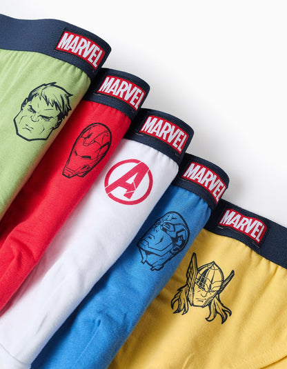 Pack of 5 Briefs for Boys 'Avengers', Multicolour