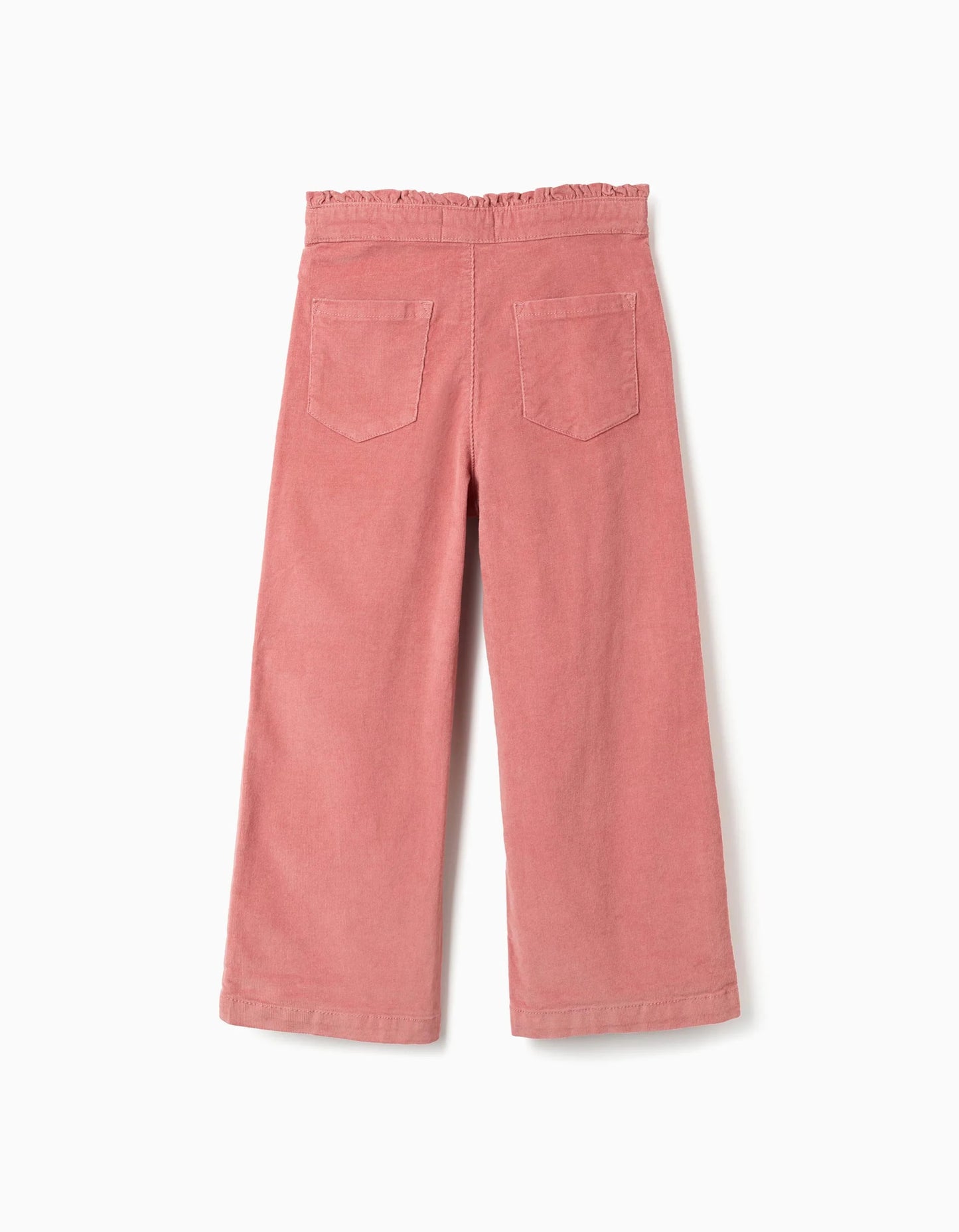 Wide Leg Corduroy Trousers for Girls, Pink