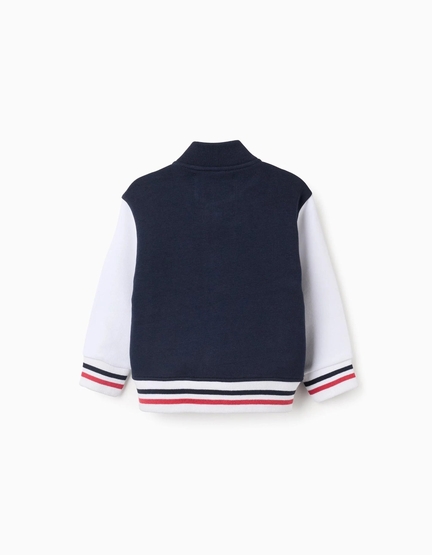 Brushed Bomber Jacket for Baby Boys 'Shapes', Blue/Red/Beige