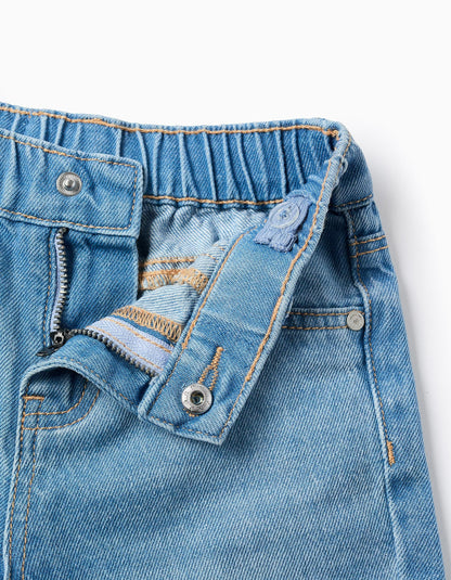 Baggy Fit Denim Trousers for Baby Boys, Blue