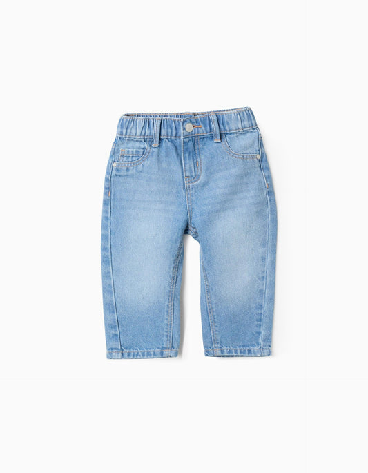 Baggy Fit Denim Trousers for Baby Boys, Blue