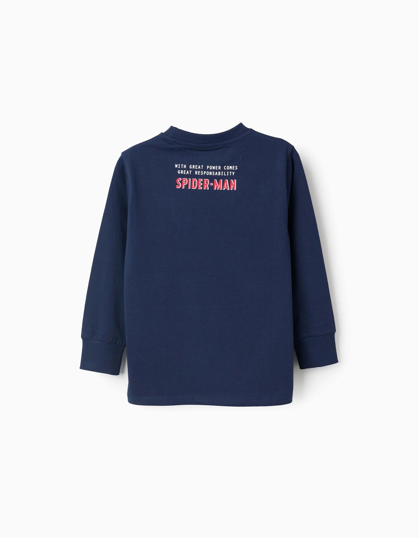 Long Sleeve Cotton T-shirt for Boys 'Spiderman', Blue