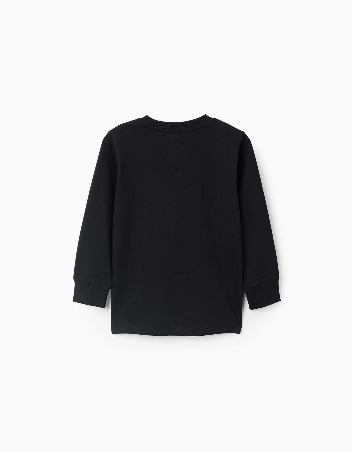 Batman long sleeve cotton T-shirt for boys, black/yellow