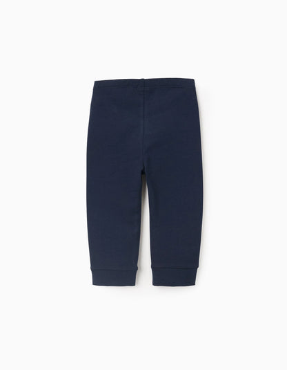 Joggers Sweatpants for Baby Girls 'Play with Shapes', Dark Blue