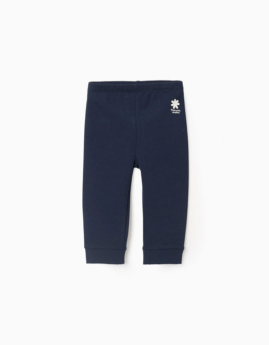 Joggers Sweatpants for Baby Girls 'Play with Shapes', Dark Blue