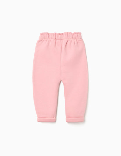 Brushed Joggers for Baby Girls, Pink