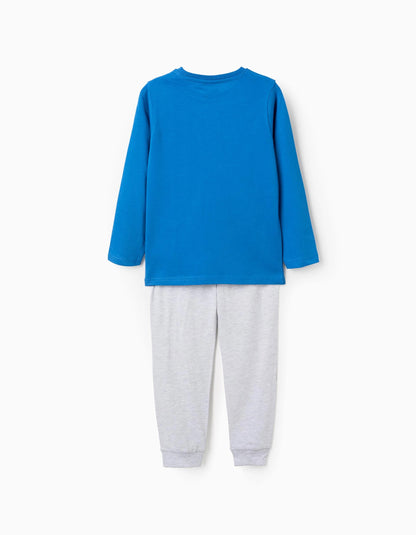 Cotton Pyjama for Boys 'Sonic', Blue/Grey