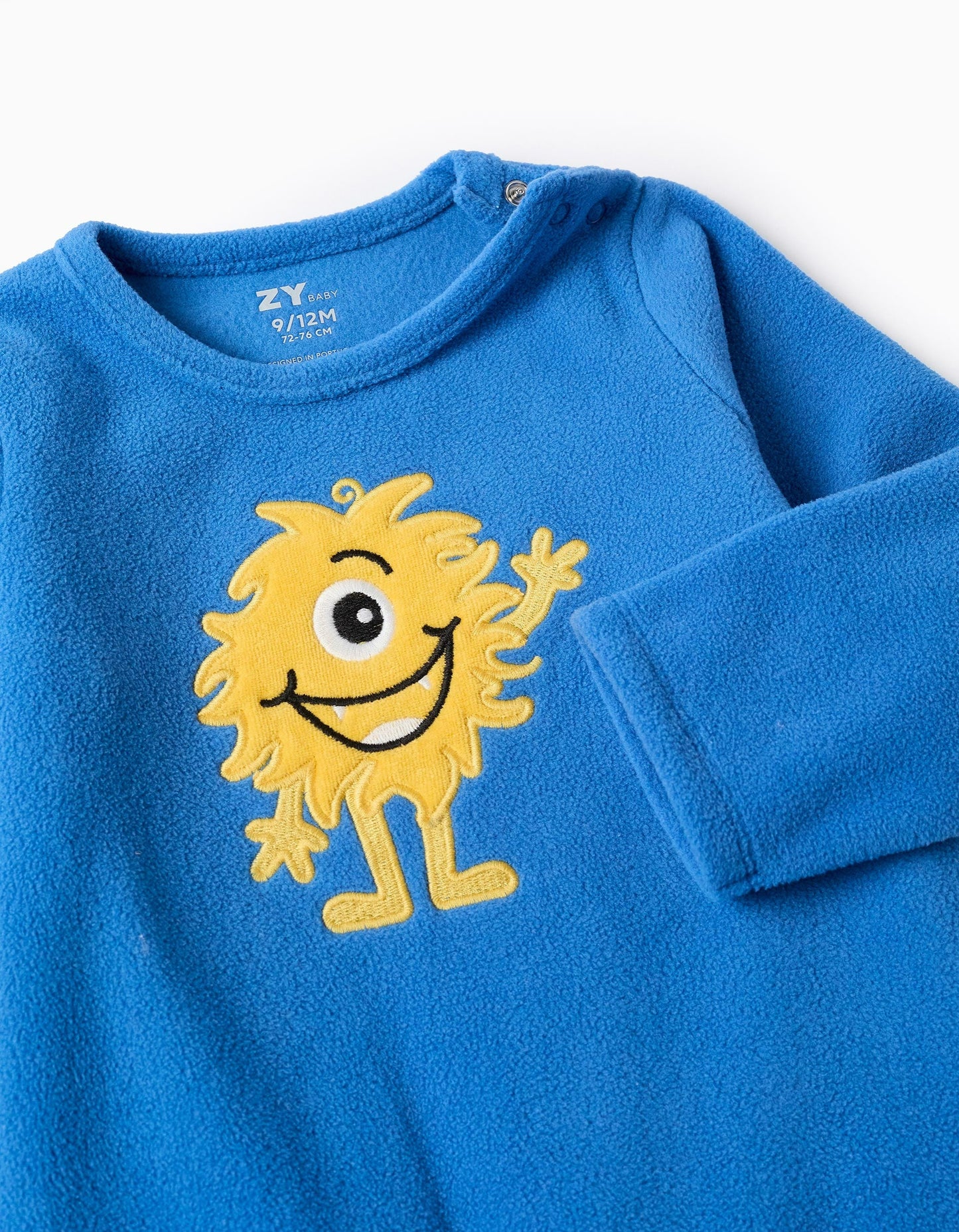 Polar babygrow with embroidery 'Emotions' for baby boys, blue