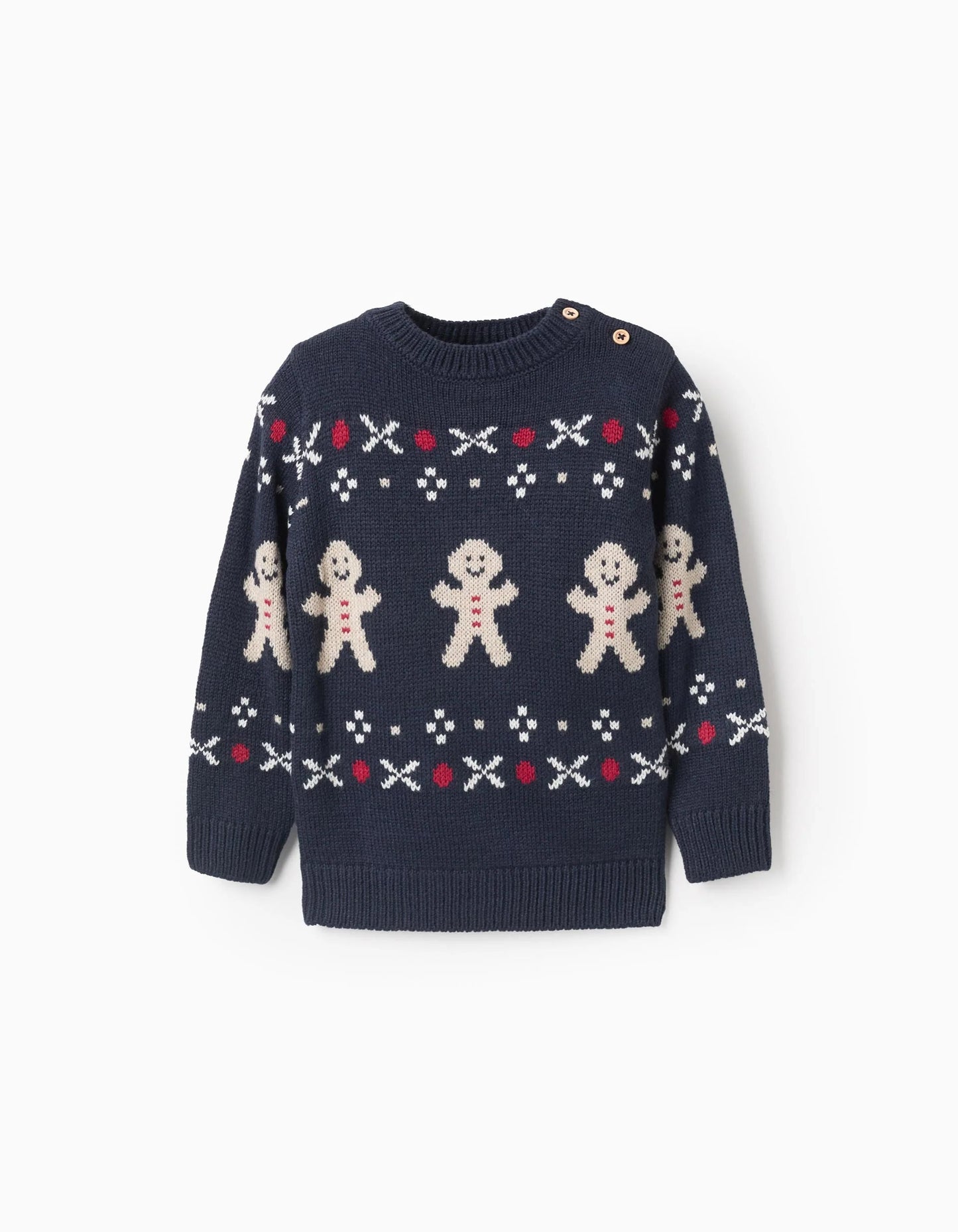 Christmas Jacquard Knitted Jumper for Baby Boys, Blue