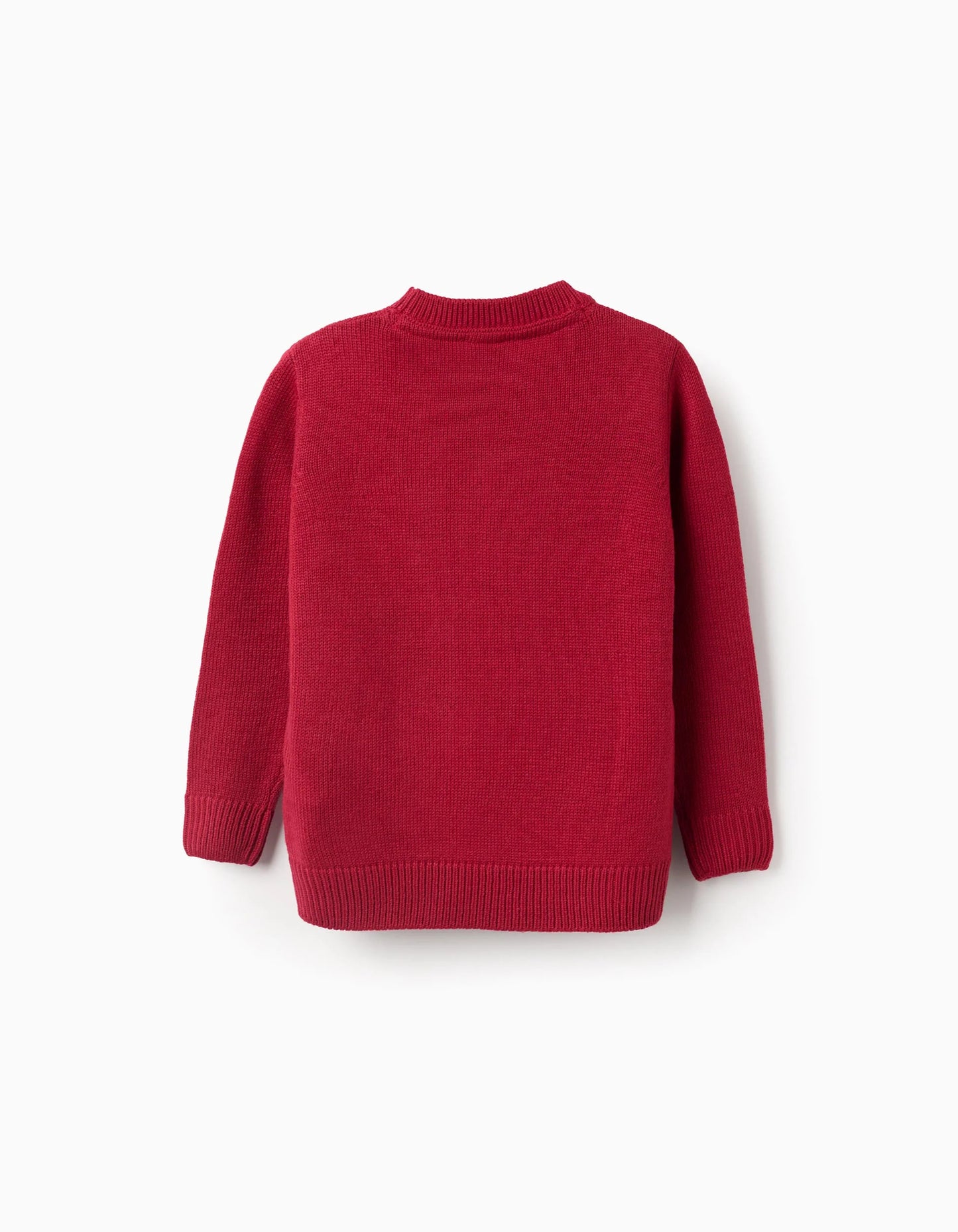 Christmas Snowman Jacquard Knitted Jumper for Boys, Red