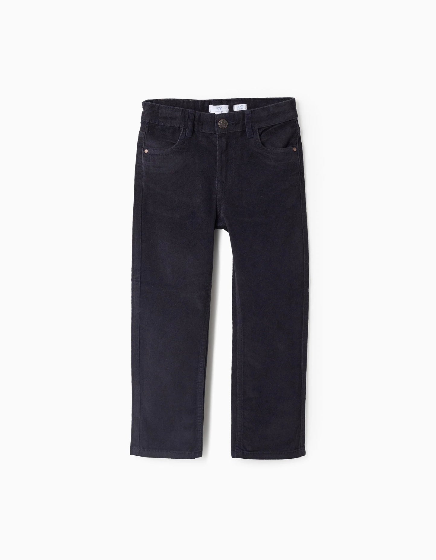 Corduroy Trousers 'Slim Fit' for Boys, Dark Blue