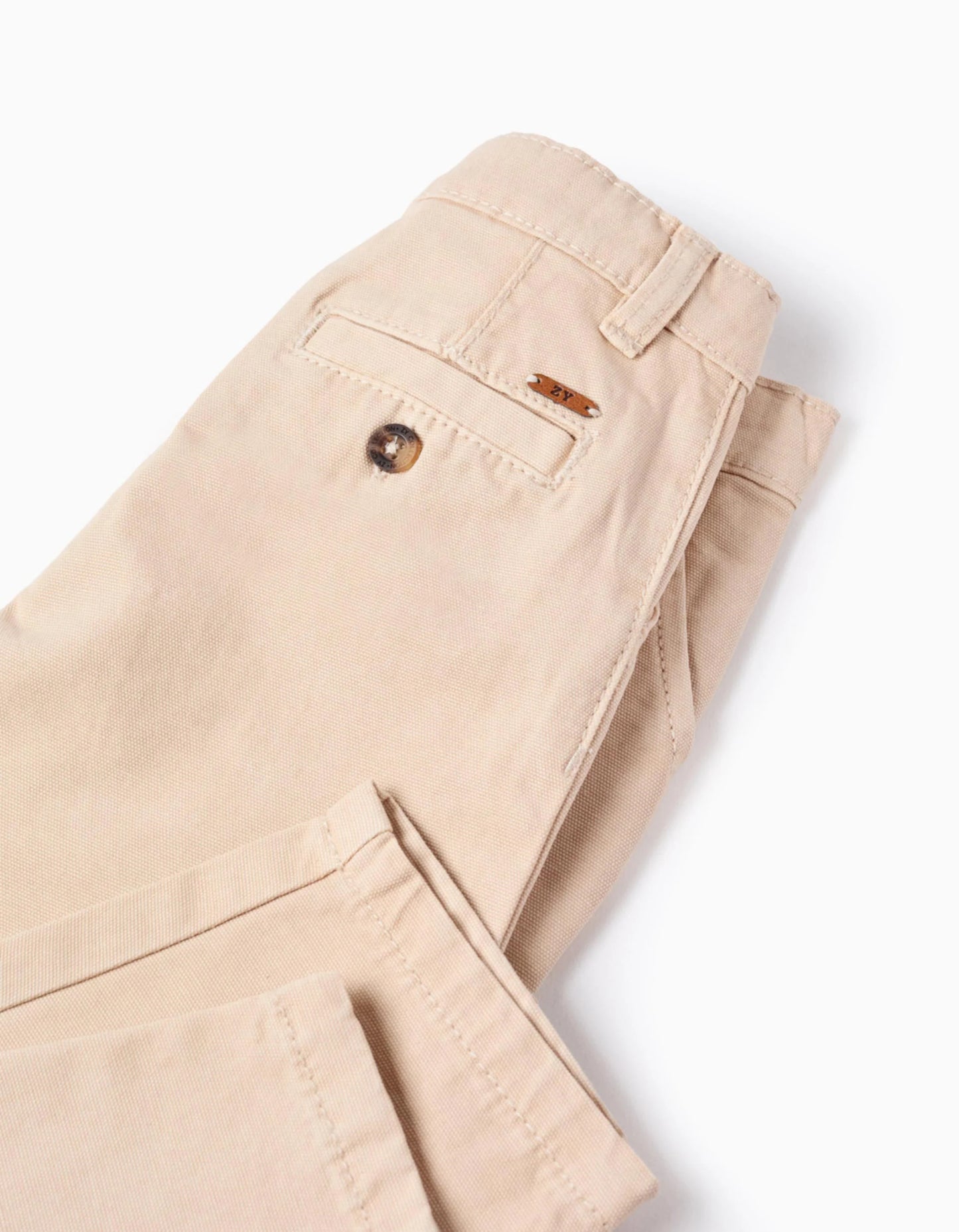 Cotton Cargo Trousers for Baby Boys, Beige