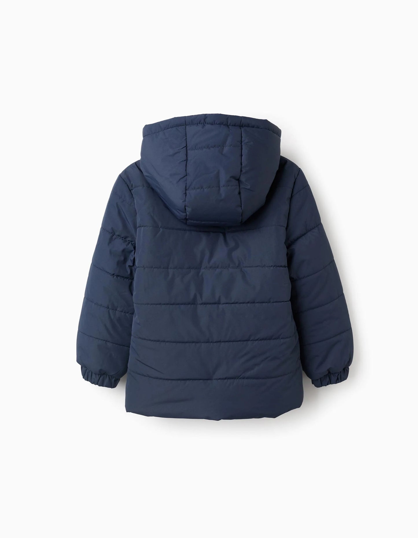 Hooded Padded Jacket with Polar Lining for Boys, Dark Blue