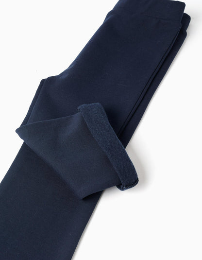 Brushed sweatshirt + leggings set for baby girls, light green/blue