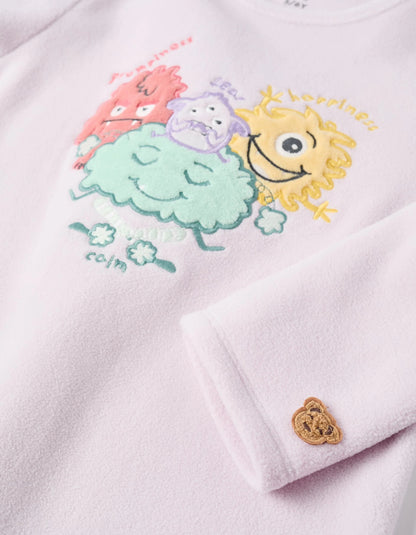 Polar Fleece Pyjamas for Girls 'Monsters of Emotions', Lilac