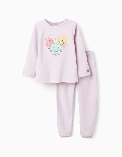 Polar Fleece Pyjamas for Girls 'Monsters of Emotions', Lilac