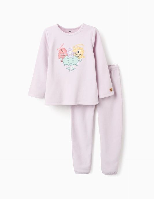 Polar Fleece Pyjamas for Girls 'Monsters of Emotions', Lilac