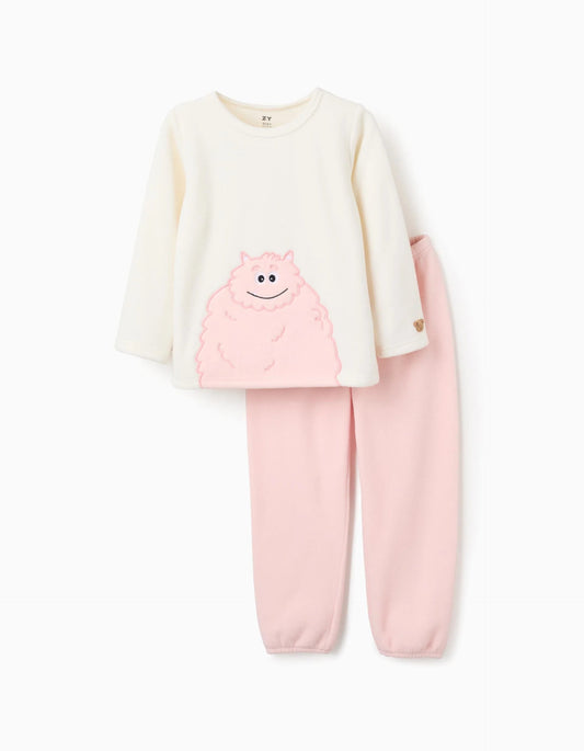 Polar Pyjama for Girls 'Monster of Emotions', White/Pink