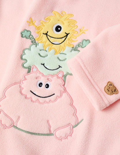 Polar Pyjama for Girls 'Monsters of Emotions', Pink/Green