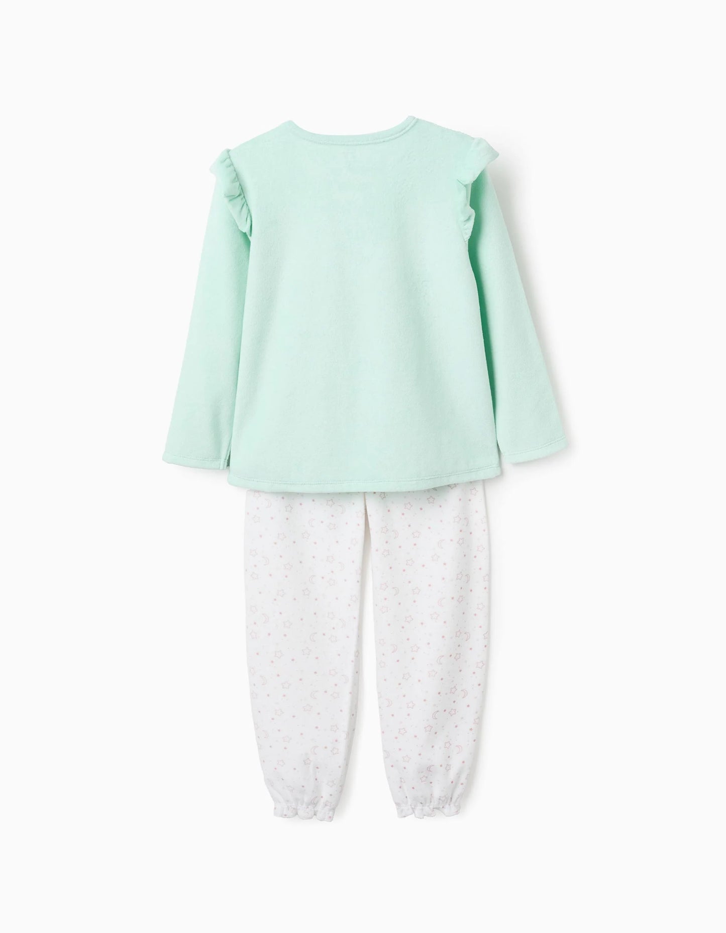 Glow in the Dark Velour Pyjama for Girls 'Emotions', Green/White
