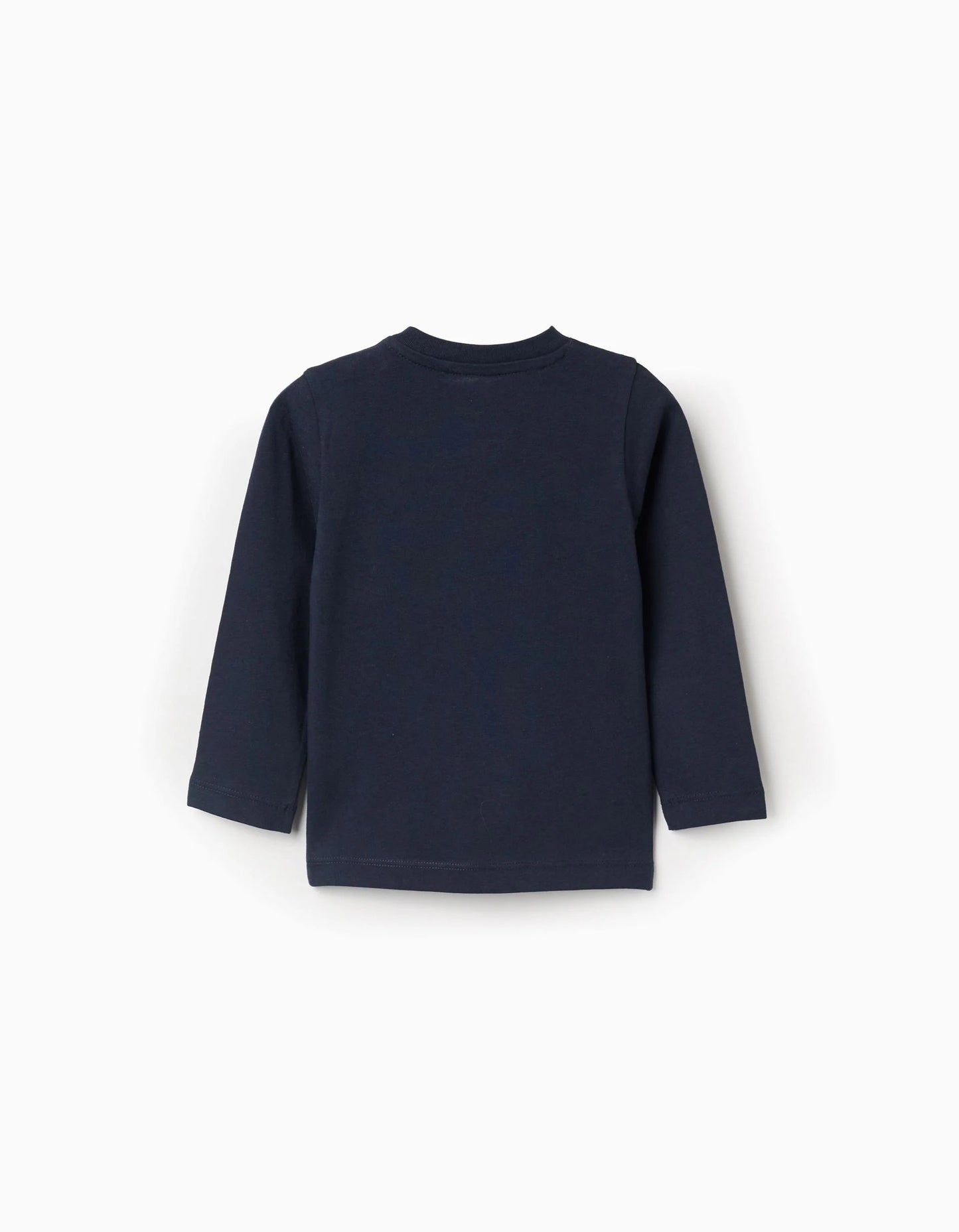 Long Sleeve Cotton T-shirt 'Fair Isle' for Baby Boys, Dark Blue