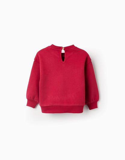 Christmas Sweatshirt for Newborn Girls 'X-Mas Minnie', Red