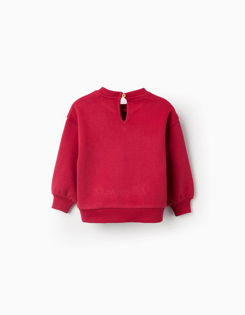Christmas Sweatshirt for Newborn Girls 'X-Mas Minnie', Red