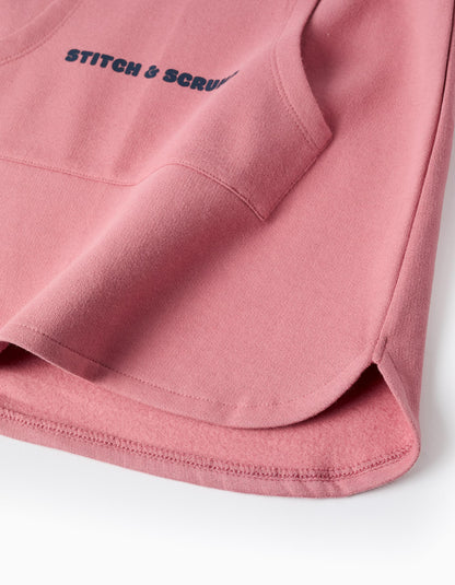 Hooded Sweat-Dress for Girls 'Stitch', Pink