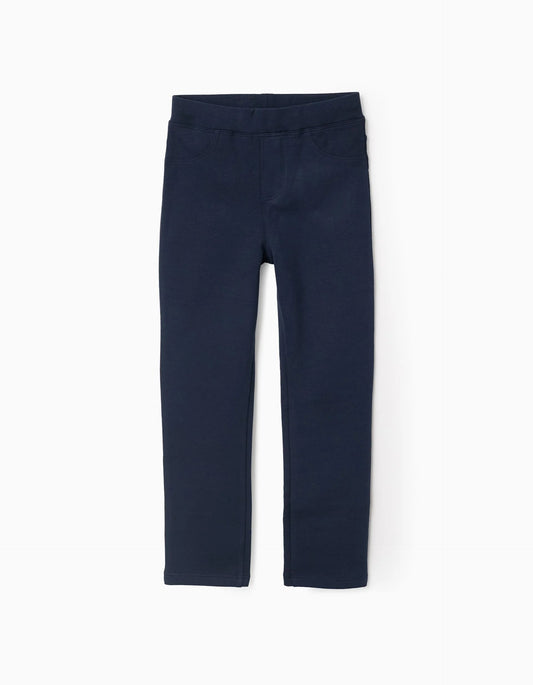 Brushed Jeggings for Girls, Dark Blue