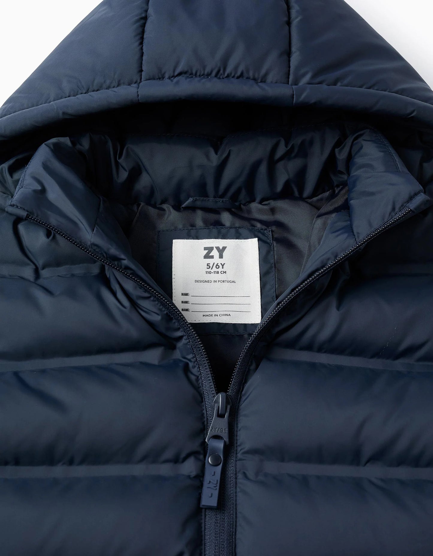 Padded Jacket with Hood for Boys, Dark Blue
