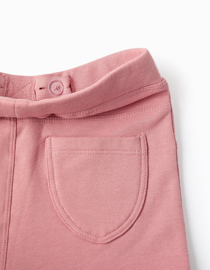Brushed Flared Jeggings for Girls, Pink