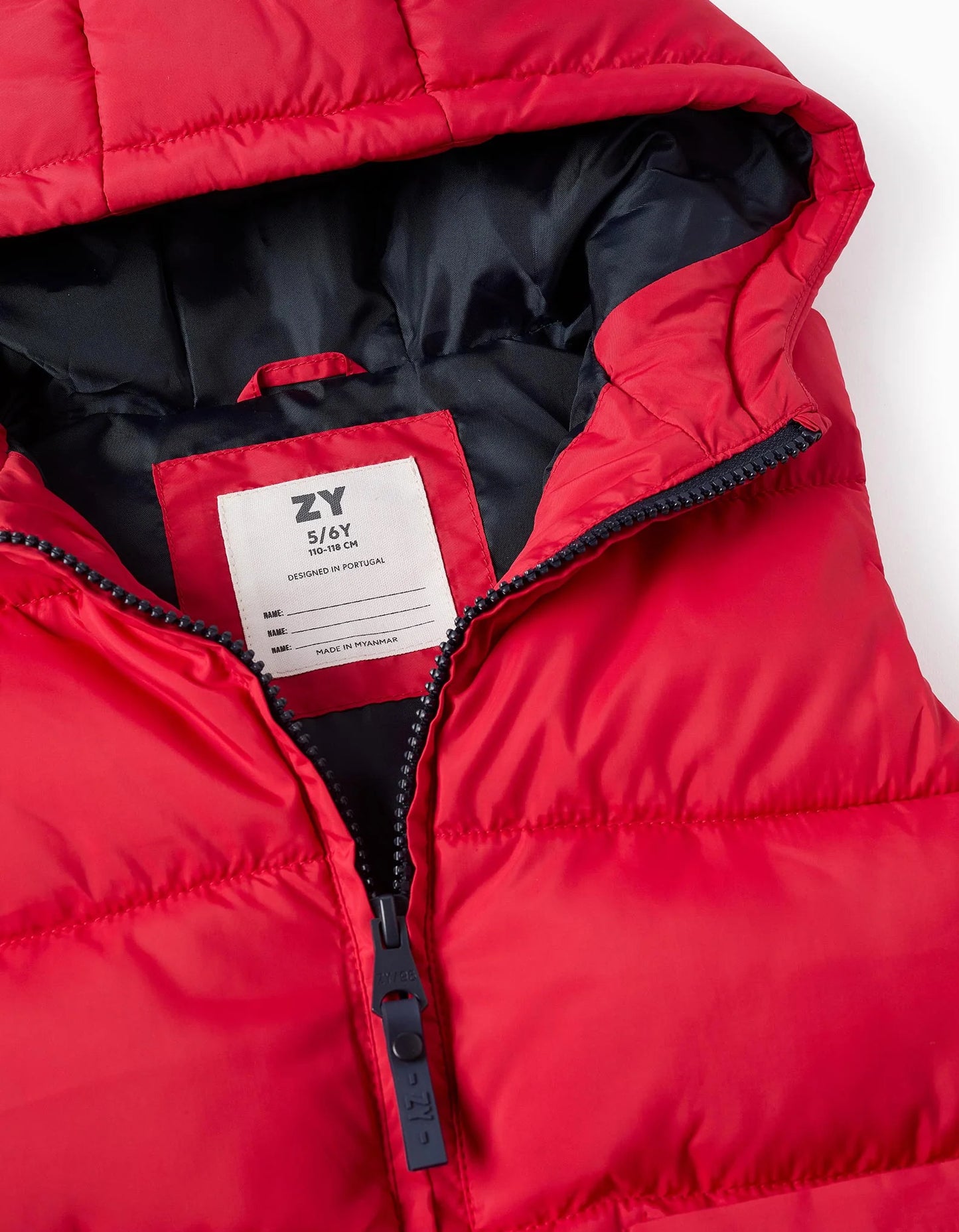 Hooded Padded Gilet for Boys, Red