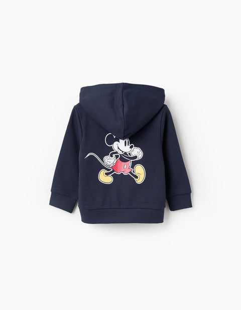 Hooded Jacket with Back Print for Baby Boys 'Mickey', Blue