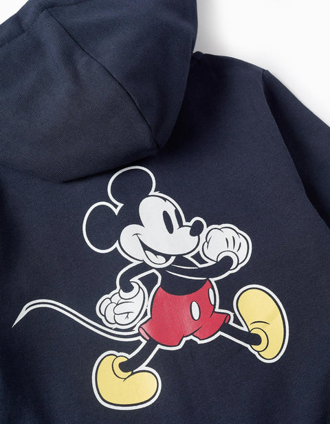 Hooded Jacket with Back Print for Baby Boys 'Mickey', Blue