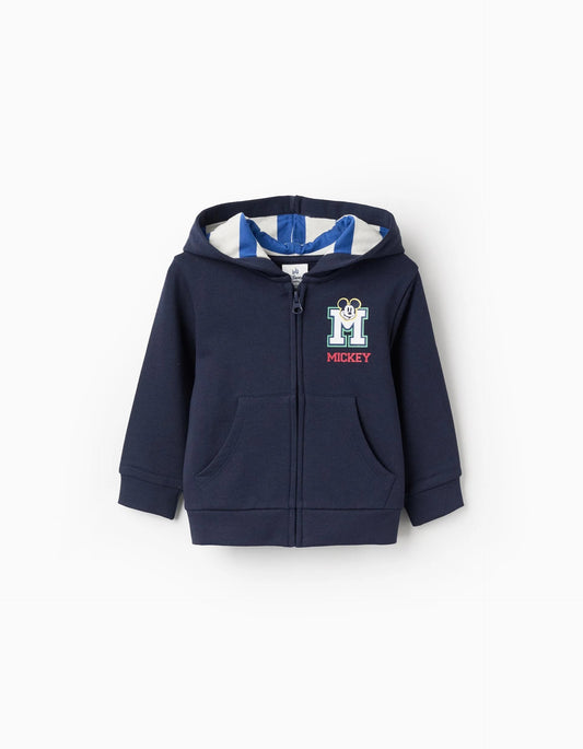 Hooded Jacket with Back Print for Baby Boys 'Mickey', Blue